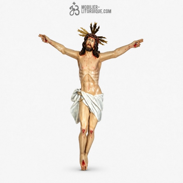 Statue Christ Polychrome Antique