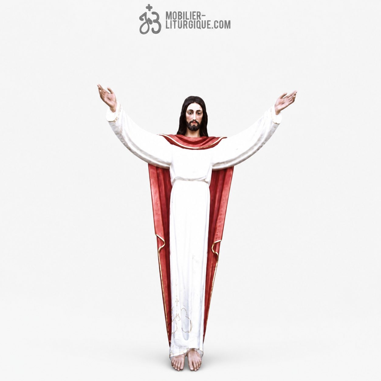 Statue Christ Ressuscit&eacute; Polychrome