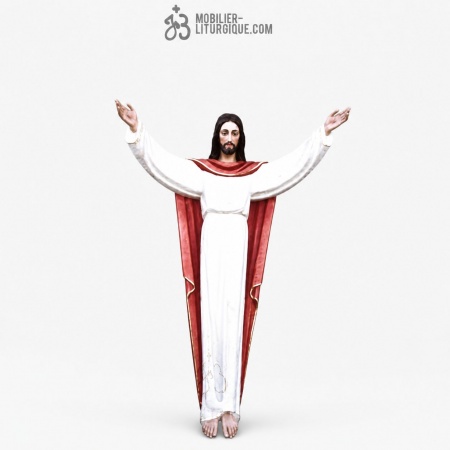 Statue Christ Ressuscit&eacute; Polychrome