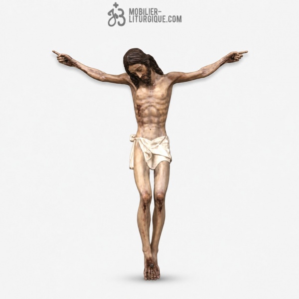 Statue Crucifix Polychrome