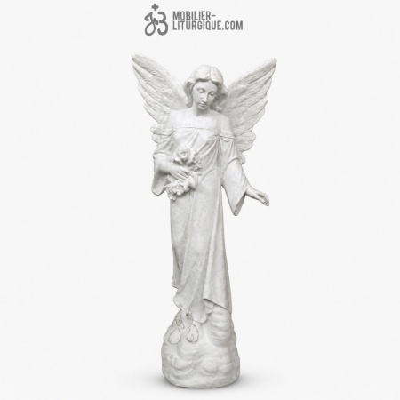 Statue d\'Ange , en r&eacute;sine de poudre de marbre, 110 cm