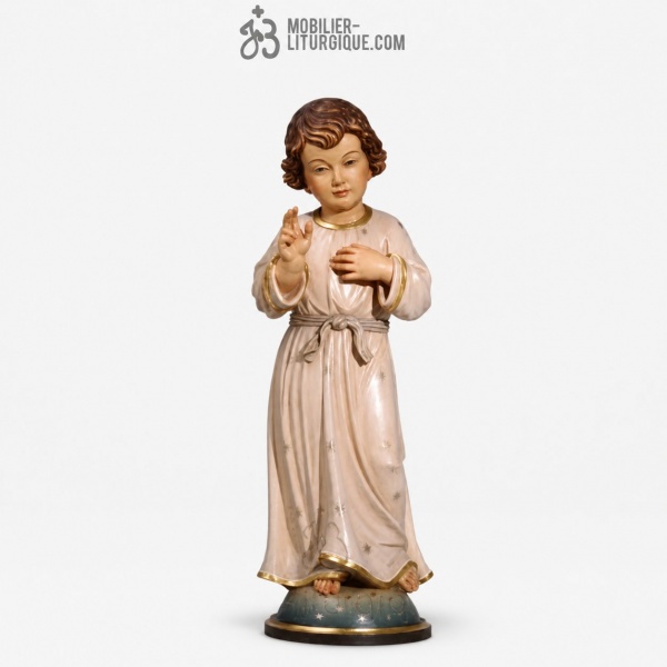 Statue de J�sus adolescent en bois d�cor�
