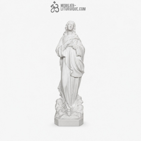 Statue de l\'Assomption de la Vierge , en r�sine de poudre de marbre, 100 cm