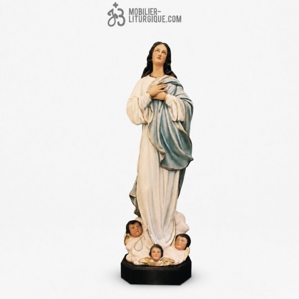 Statue de l\'Assomption de la Vierge Marie color�e