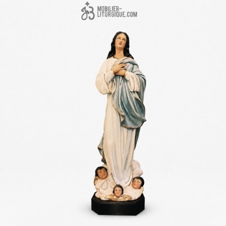 Statue de l\'Assomption de la Vierge Marie color&eacute;e