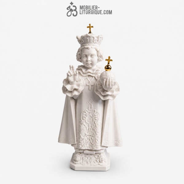 Statue de l\'Enfant J�sus de Prague, en marbre blanc