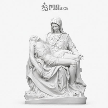 Statue de La Piet&agrave; ,en r&eacute;sine de poudre de marbre, 25 - 40 - 53 - 65 - 70 - 90 - 100 cm