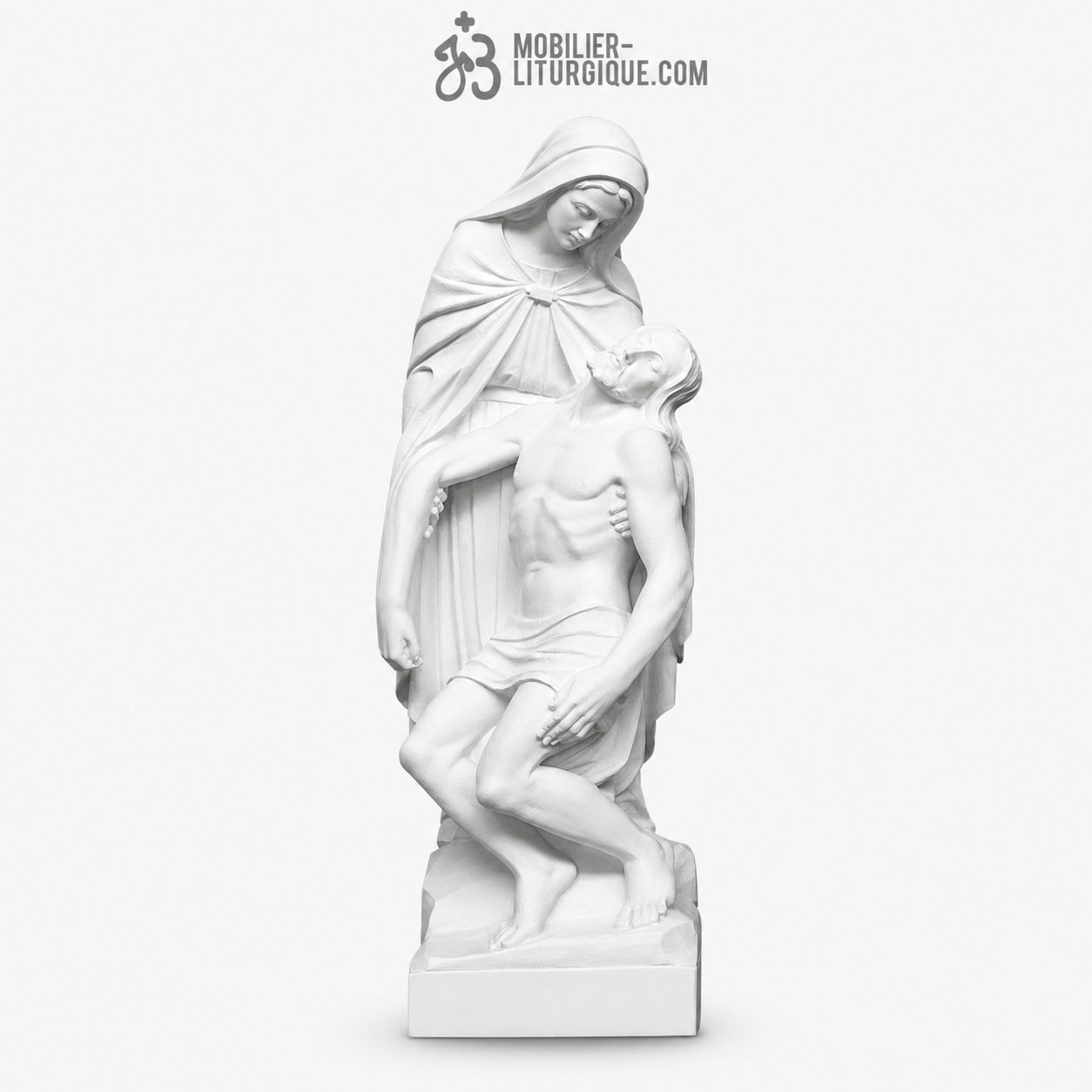 Statue de La Piet&agrave; en marbre blanc