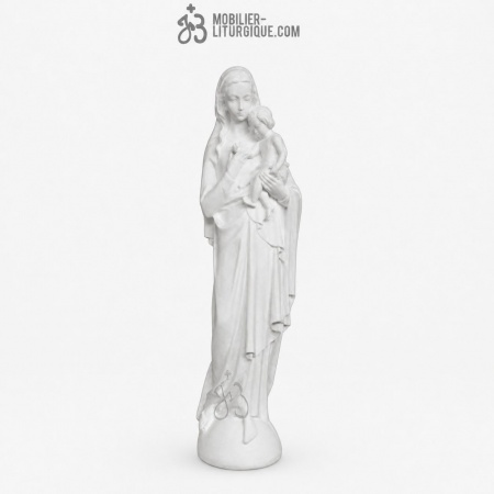 Statue de la Vierge &agrave; l\'Enfant , en marbre reconstitu&eacute; synth&eacute;tique, 120 cm
