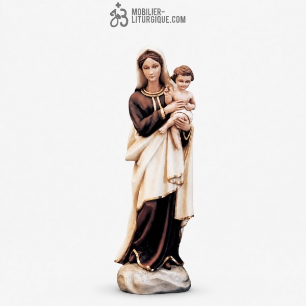 Statue de la Vierge � l\'Enfant color�e