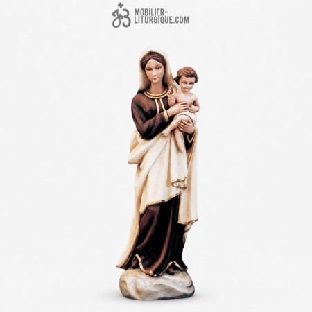 Statue de la Vierge &agrave; l\'Enfant color&eacute;e