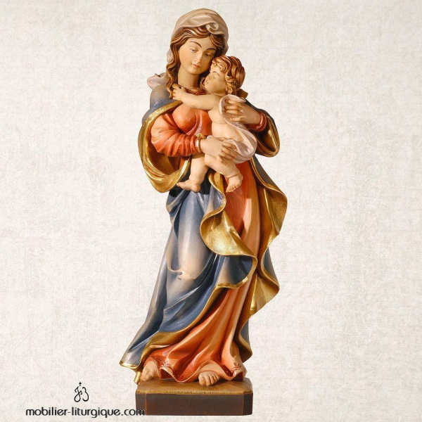 Art religieux statuette globe de mariée Vierge Marie à l'Enfant