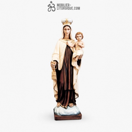 Statue de la Vierge du Mont Carmel color&eacute;e