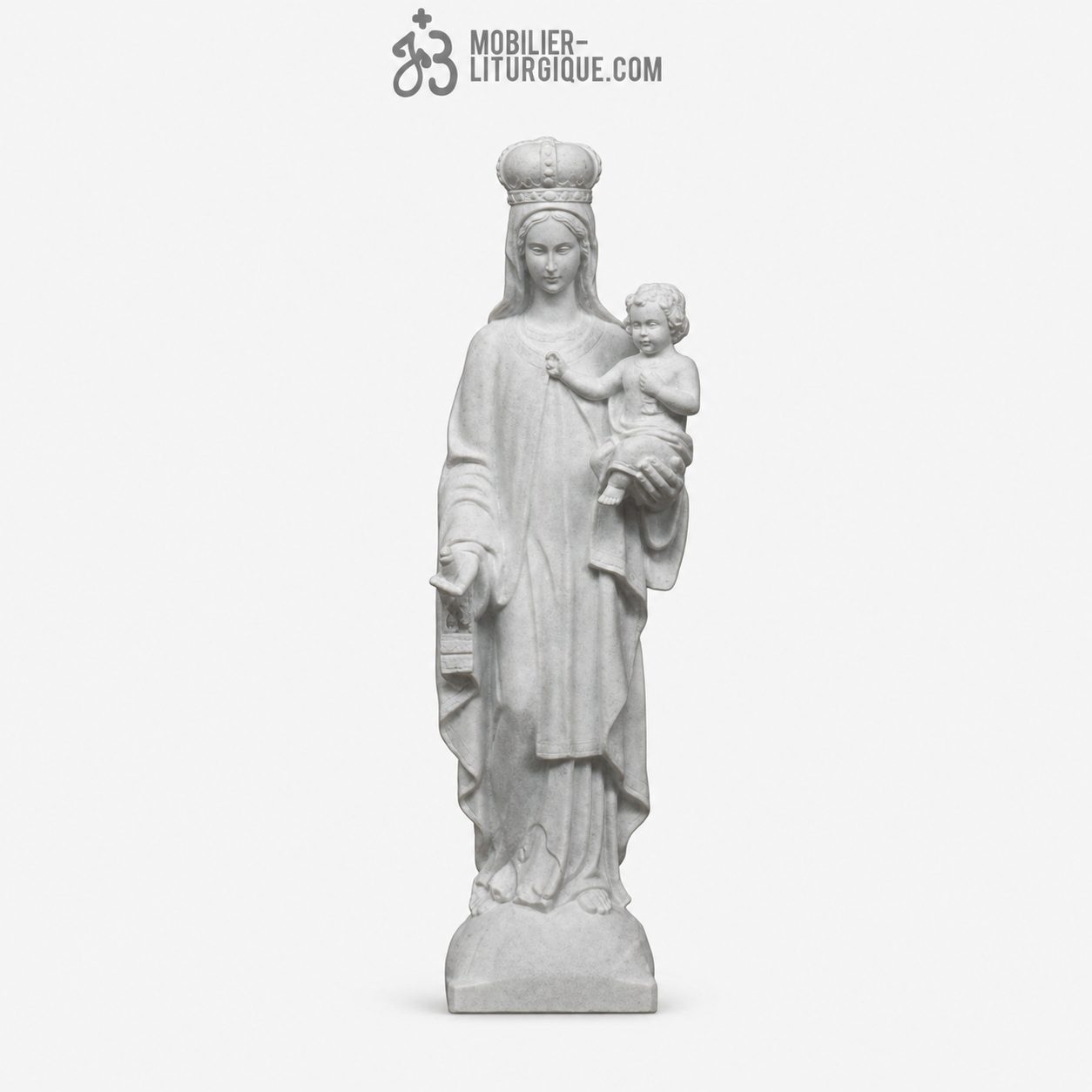 Statue de la Vierge du Mont Carmel en marbre blanc,60-80 cm