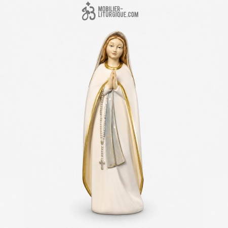 Statue de la Vierge du P&egrave;lerin en bois color&eacute;