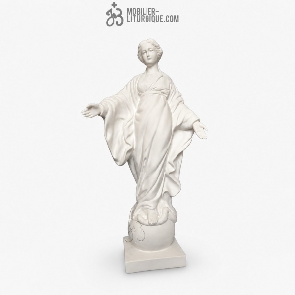 Statue de la Vierge du sourire Blanc