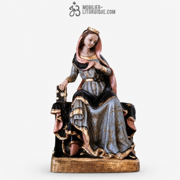Statue de la Vierge en bois sculpt�
