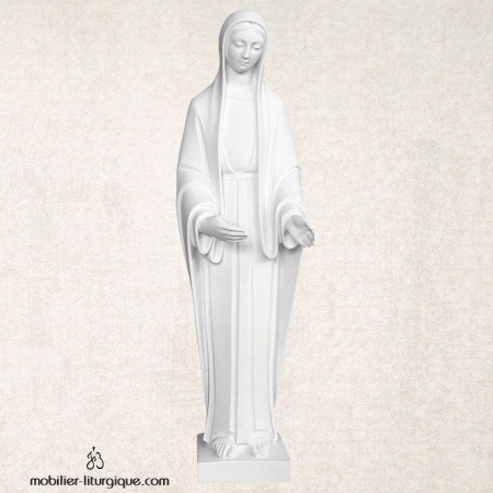 Statue de la Vierge en marbre blanc
