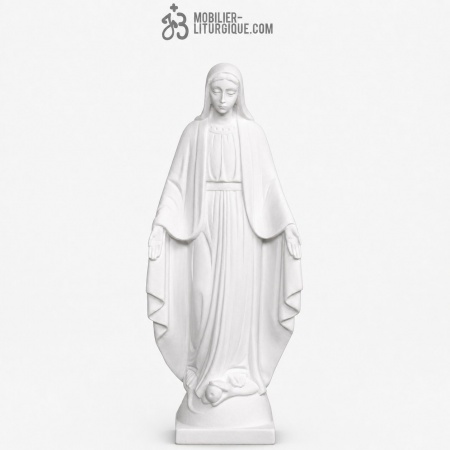 Statue de la Vierge Miraculeuse, en marbre blanc