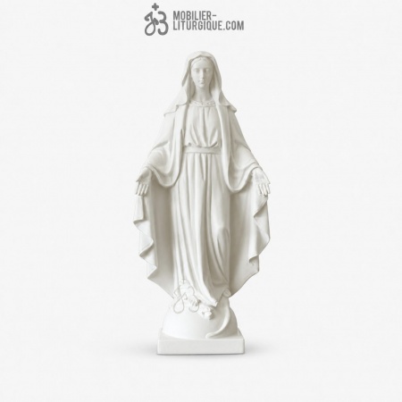 Statue de la Vierge Miraculeuse, en marbre FINITION BRONZE 63 cm