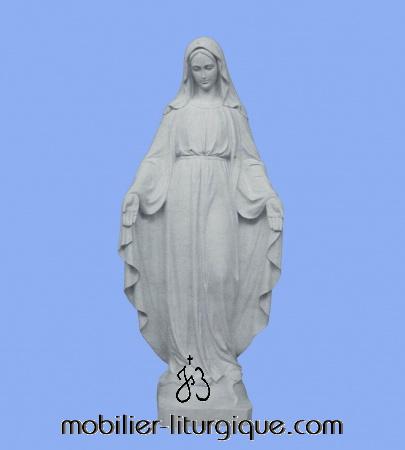 Statue de la Vierge Miraculeuse, en marbre reconstitué synthétique, 130 cm