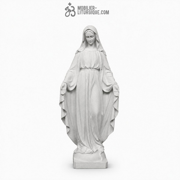 Statue de la Vierge Miraculeuse, en marbre reconstitu� synth�tique, 130 cm