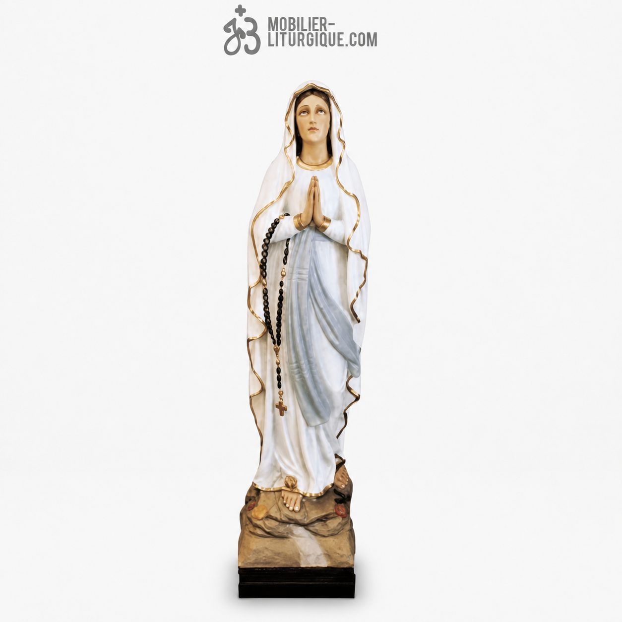 Statue de Notre Dame de Lourdes color&eacute;e