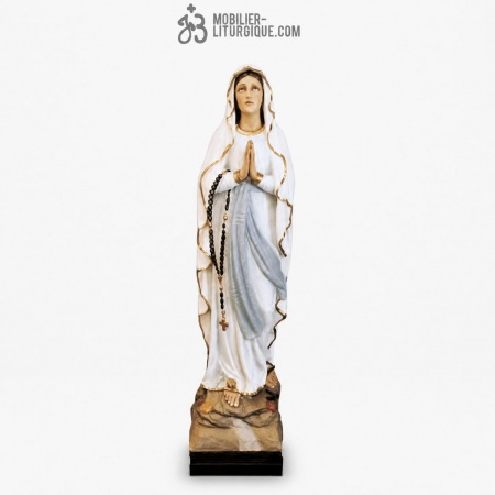 Statue de Notre Dame de Lourdes color&eacute;e