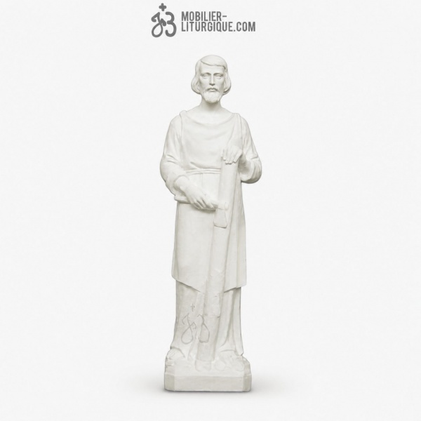 Statue de Saint Joseph Charpentier,en poudre de marbre reconstitu� synth�tique, 80 cm