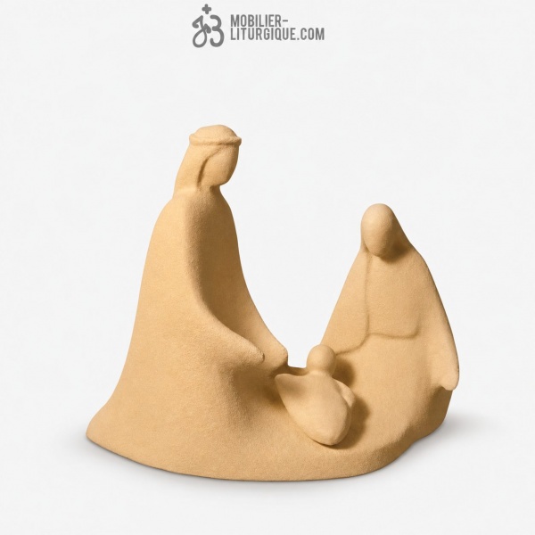 Statue design : Sainte Famille en c�ramique