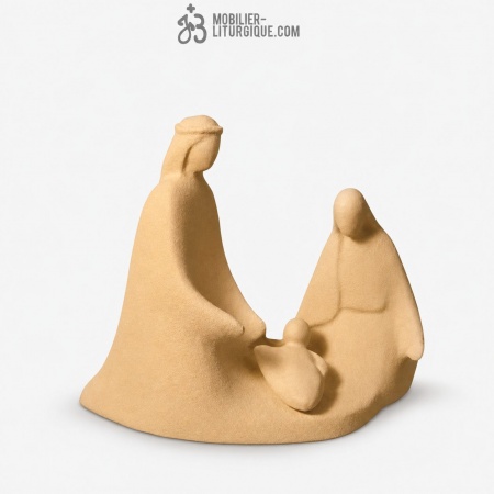 Statue design : Sainte Famille en c&eacute;ramique