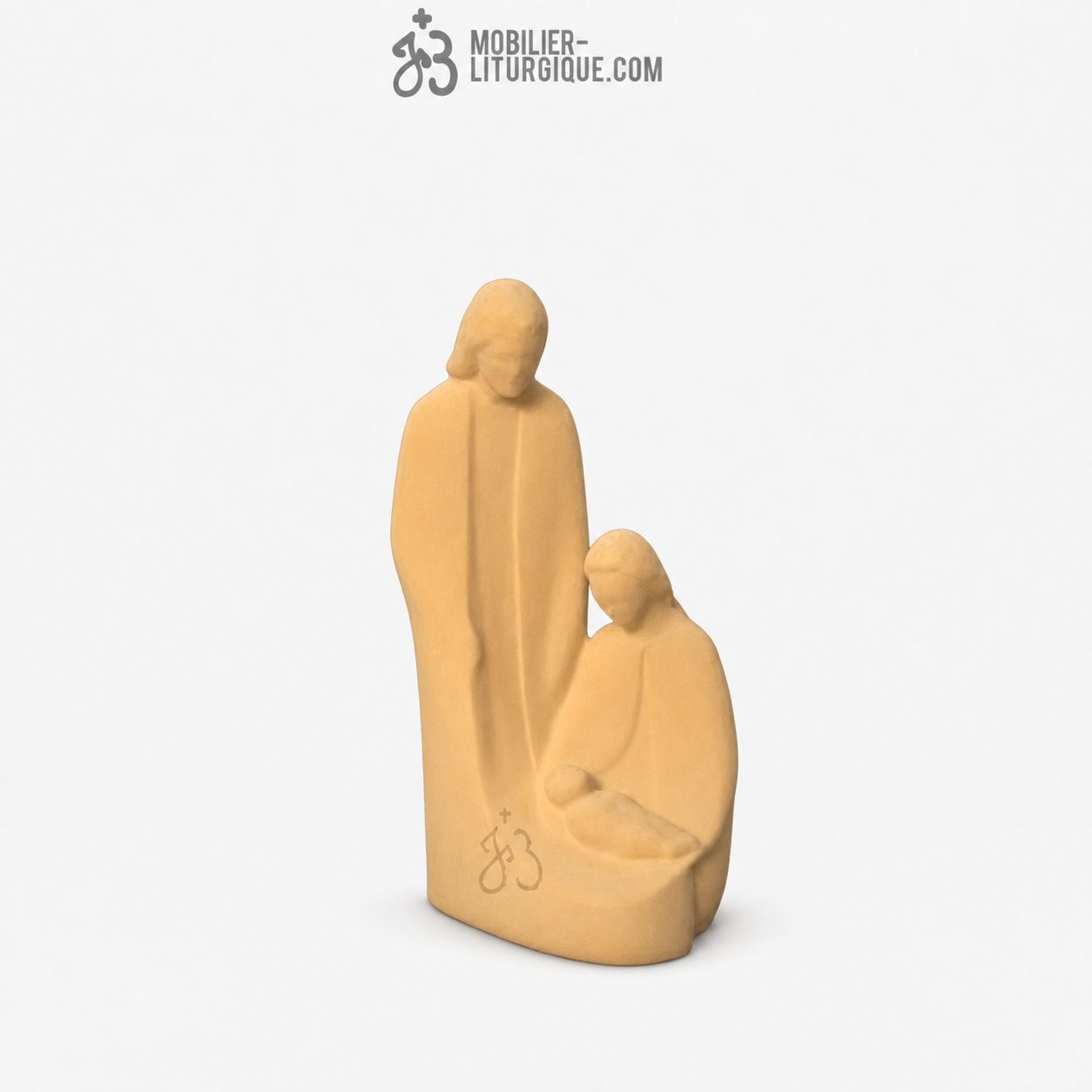 Statue design de la Sainte Famille en c&eacute;ramique