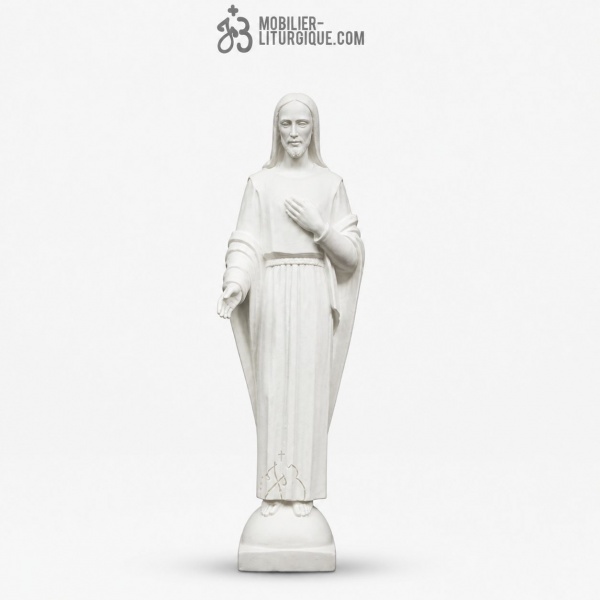 Statue du Christ, en marbre blanc