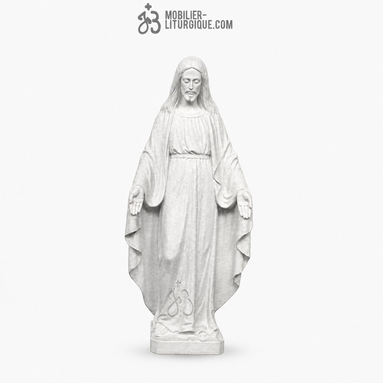 Statue du Christ R&eacute;dempteur, r&eacute;sine de poudre de marbre 130 cm