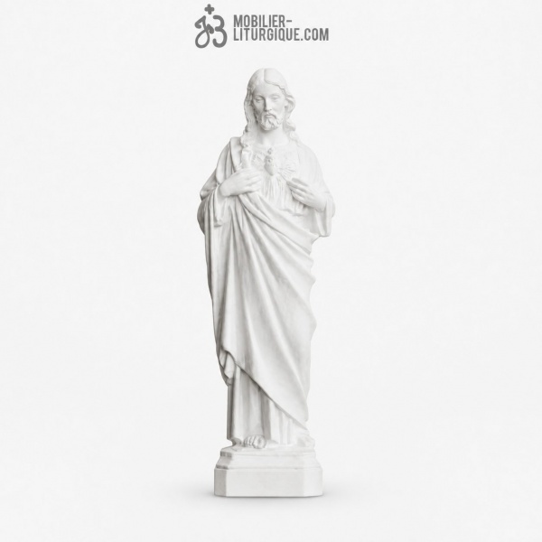Statue du Sacr� Coeur de J�sus, en r�sine de poudre de marbre,45 cm