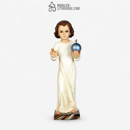 Statue Enfant J&eacute;sus de Prague Polychrome Antique