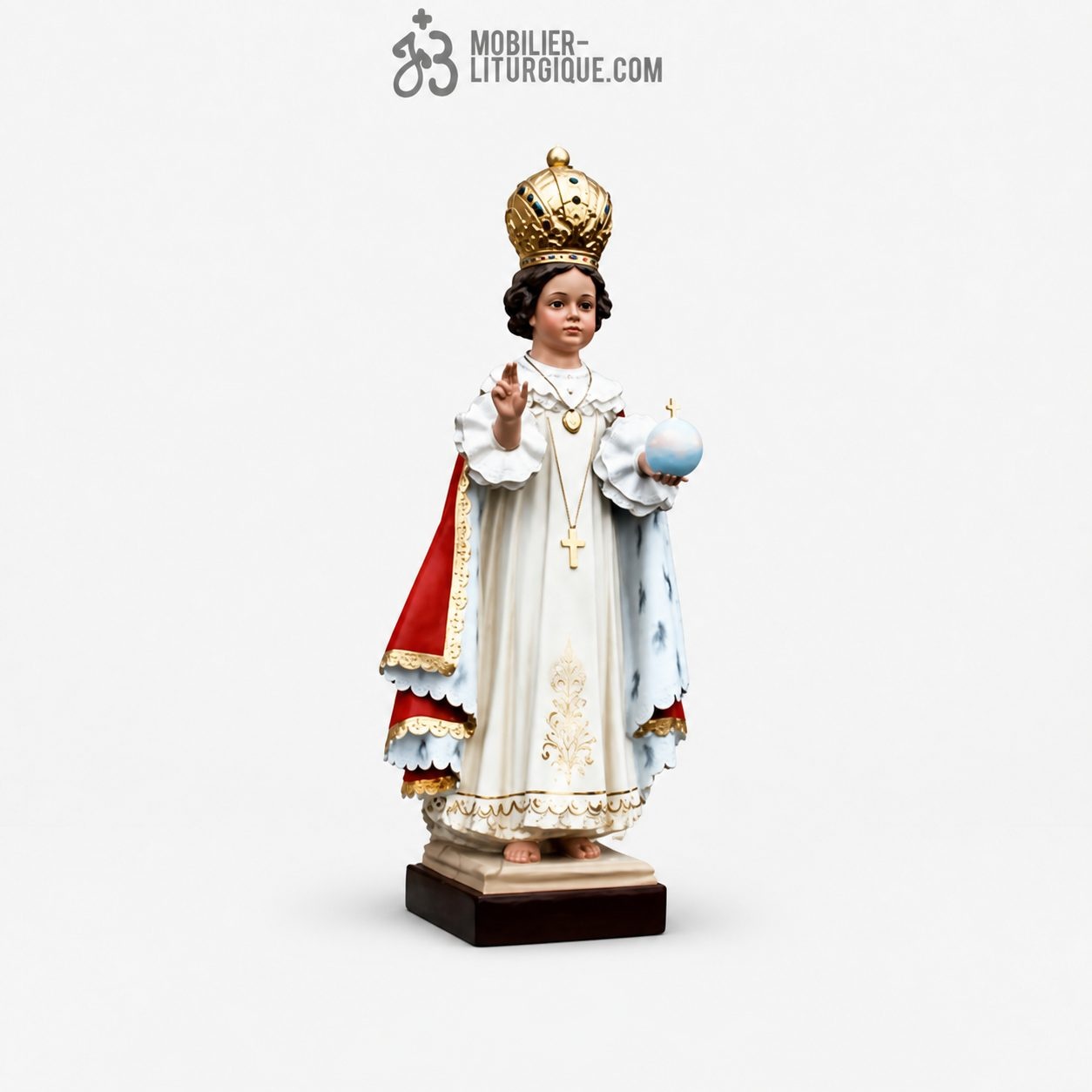 Statue Enfant J&eacute;sus de Prague Polychrome