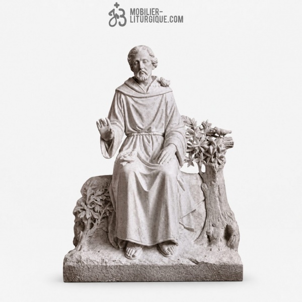 Statue Fran�ois : statue sur mesure Marbre