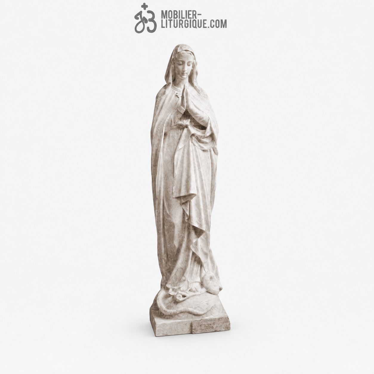 Statue Immacul&eacute;e Conception : statue sur-mesure Marbre