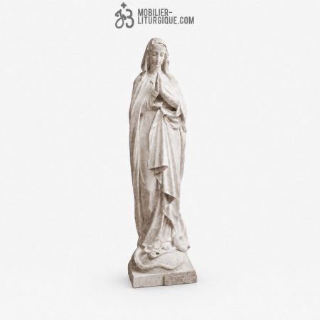 Statue Immacul&eacute;e Conception : statue sur-mesure Marbre