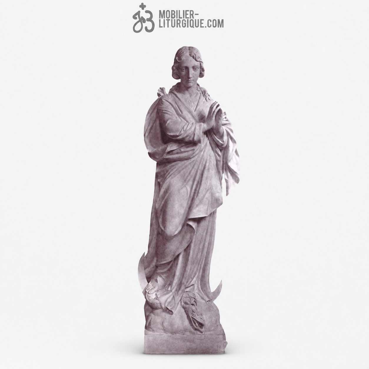 Statue Immacul&eacute;e Conception : statue sur-mesure Marbre