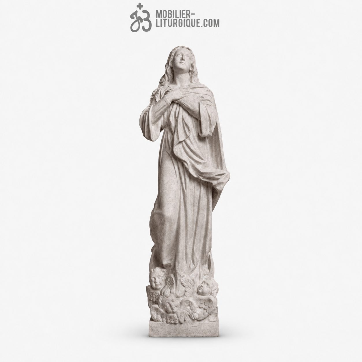 Statue Immacul&eacute;e Conception : statue sur-mesure Marbre