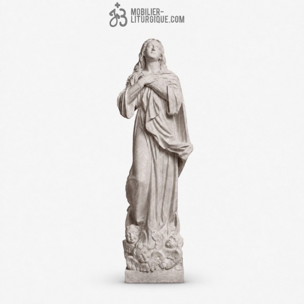 Statue Immacul�e Conception : statue sur-mesure Marbre
