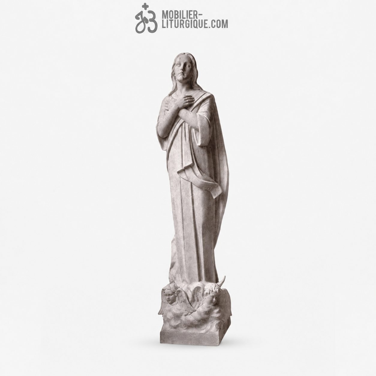 Statue Immacul&eacute;e Conception : statue sur-mesure Marbre
