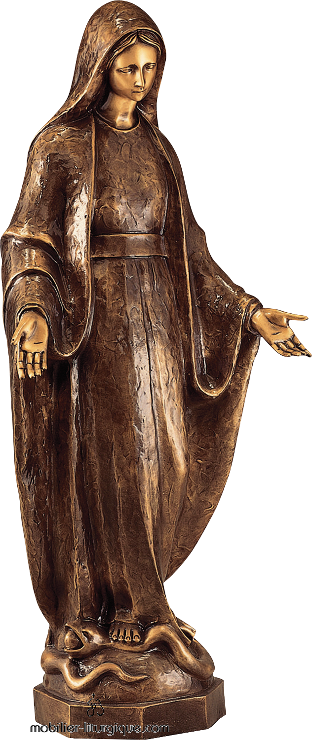 Statue Immacul&eacute;e Conception Bronze
