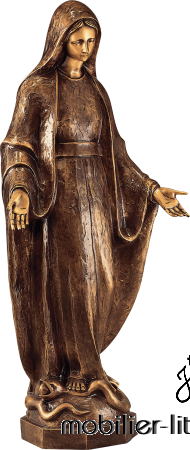 Statue Immacul&eacute;e Conception Bronze
