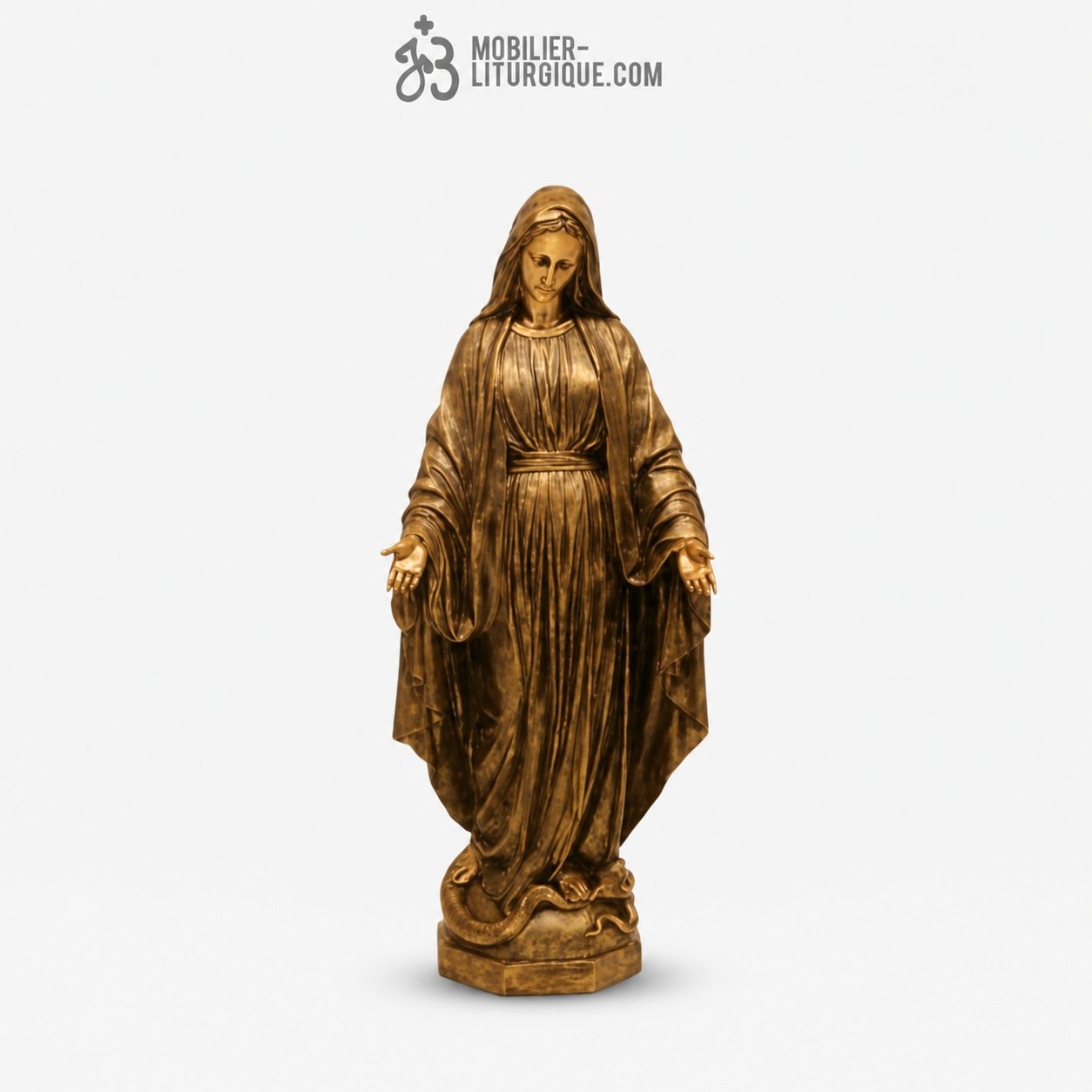 Statue Immacul&eacute;e conception Bronze