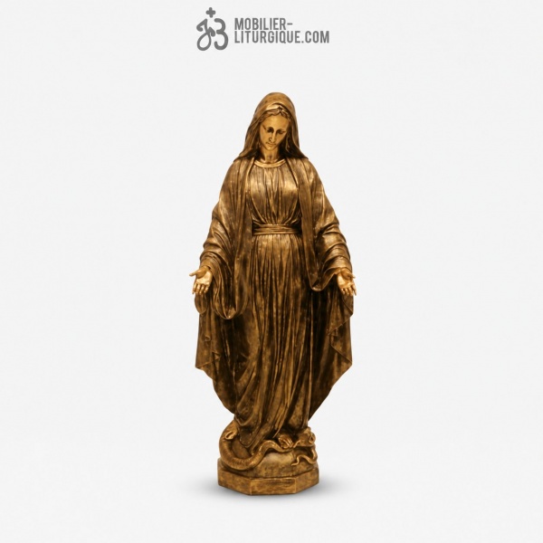 Statue Immacul�e conception Bronze