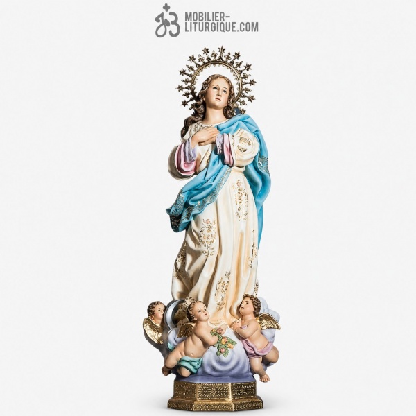 Statue Immacul�e Conception Polychrome