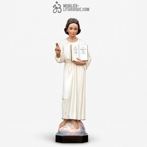 Statue J�sus b�nissant Polychrome